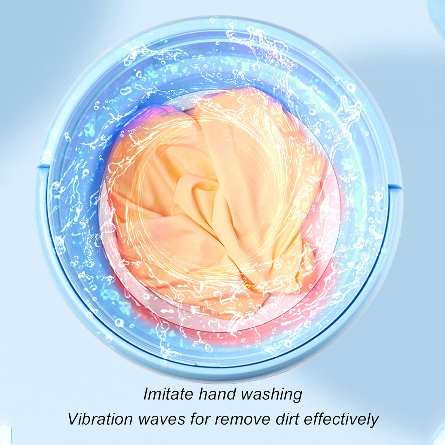 Mini Washing Machine, Portable Foldable Washing Machine, 7L Mini Washer with Generator, for Home, College Room, RV, Apartment