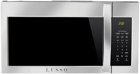 Tough Grade 1.5 Cu. Ft. Over-the-Range RV Microwave with Vent, Light, Sensor Cook, Convection, Rack, Stainless Steel | 120V Compact Microwave Oven with Touchpad Controls & Multi-Level Cooking