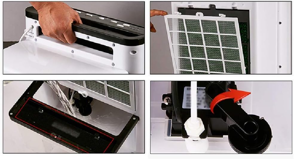 Portable Air Conditioner Fan Eaporatie Cooler, Portable Bladeless Humidifier Air Cooler With Remote Control& Electric Fan