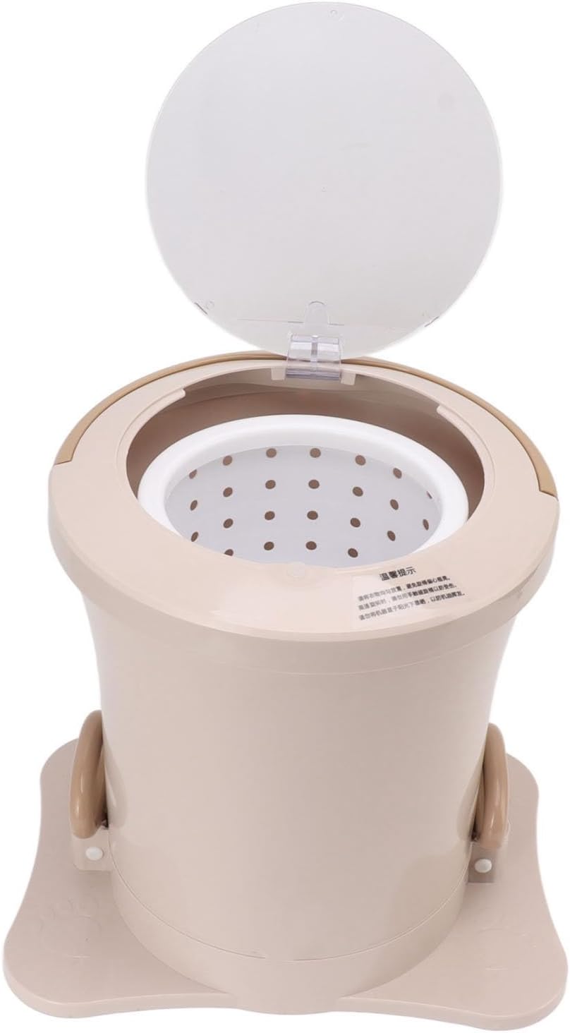 Pilipane Mini Portable Dehydrator High Capacity Electricity Hand Drawstring Clothes Dryer for Dormitory Travel Camping ABS Plastic 4100g (Apricot Color)