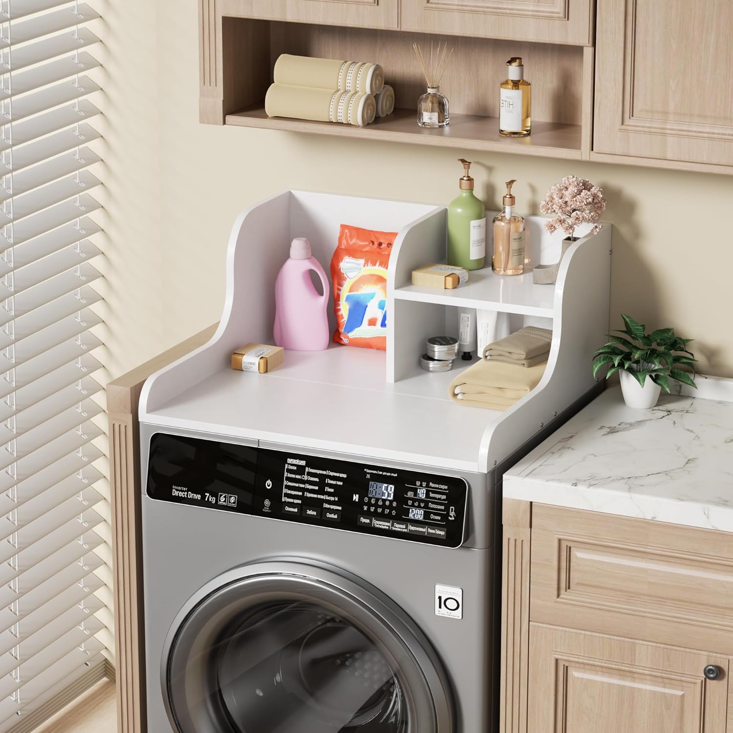 DTK Washer Dryer Countertop with Shelf Single