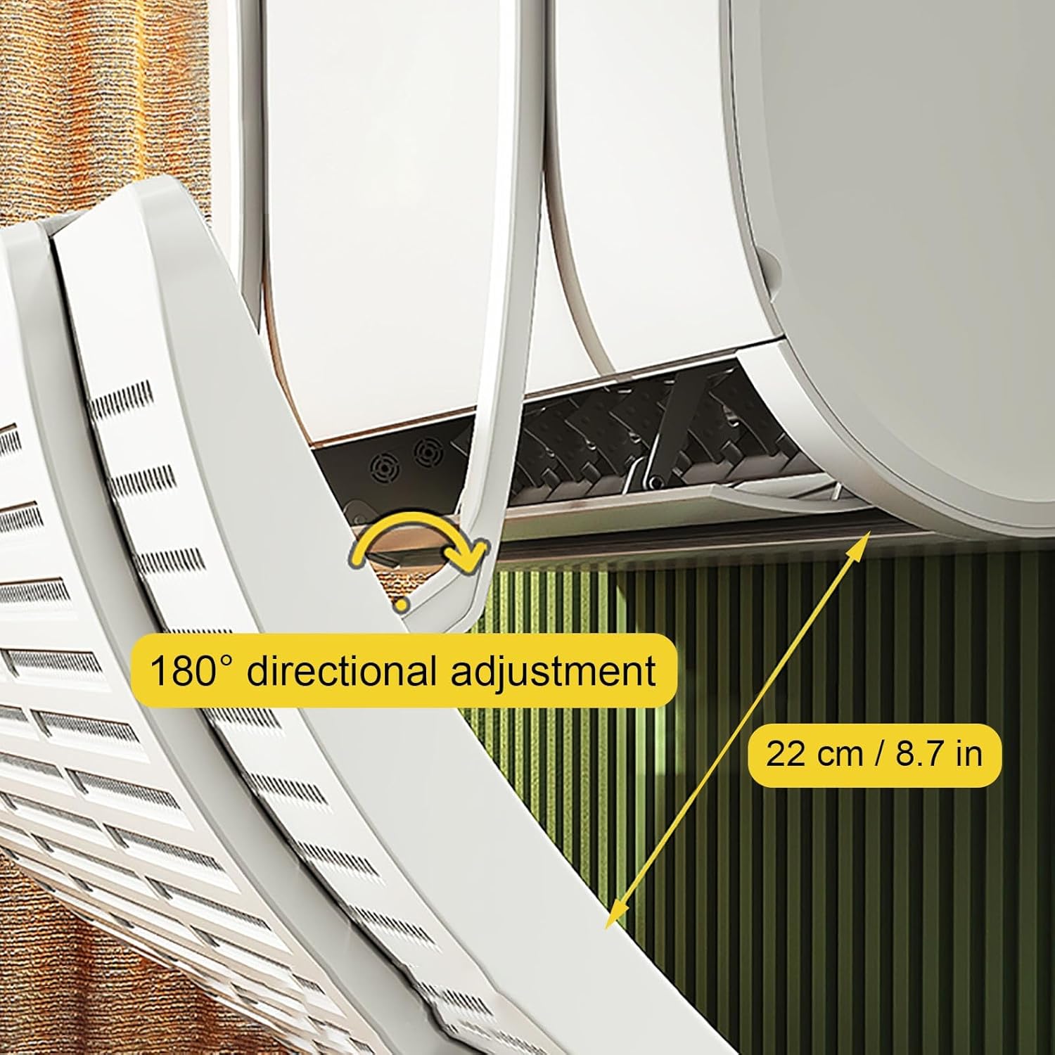 Air Conditioner Wind Deflector, Ac Wind Deflector for Honeycomb Hole Design, 180° Directional Flip of Air Deflector