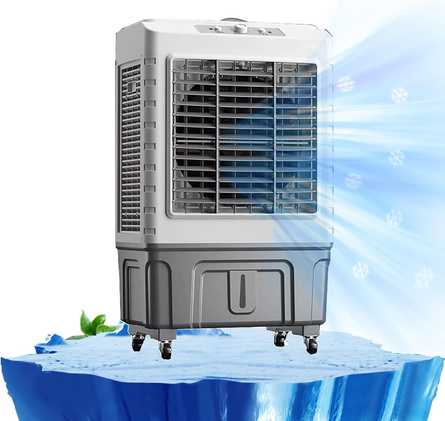 Air Coolers for Home 3 in 1 Portable Air Conditioner with 3 Speed, Evaportive Air Cooler, Humidifier, Ventilator, 120° Oscillation(Size:88cm-50L)