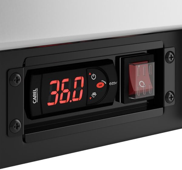 65-Inch Stainless Steel Horizontal Bottle Cooler, 17.5 Cu. Ft. Commercial Beverage Refrigerator with Sliding Lids, R290 Refrigerant, 33-40°F Temperature Range, 64.5x28x34.25 Inches