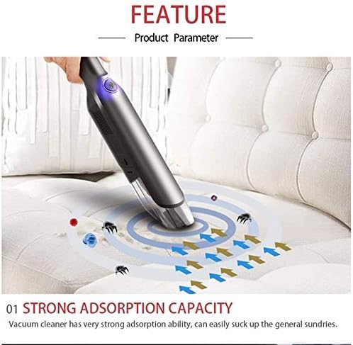 Cordless Car Vacuum, Portable Wireless Handheld Car Vacuum Cleaner with Strong Suction, USB Rechargeable Wet/Dry Car Vacuum