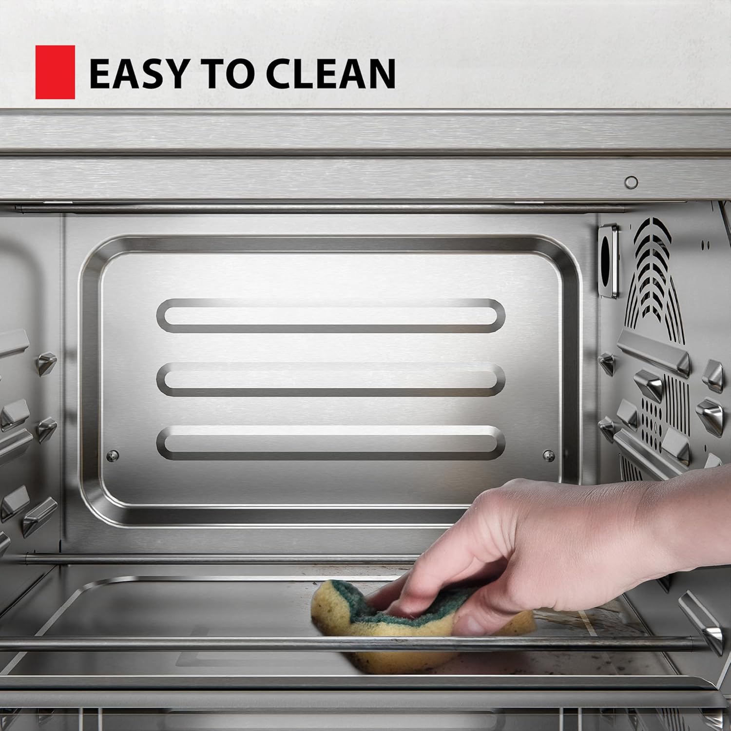 TOSHIBA ChefFry Air Fryer Toaster Oven Combo, 26.4 QT Large Capacity, 12-in-1 Countertop Toaster Oven, Stainless Steel