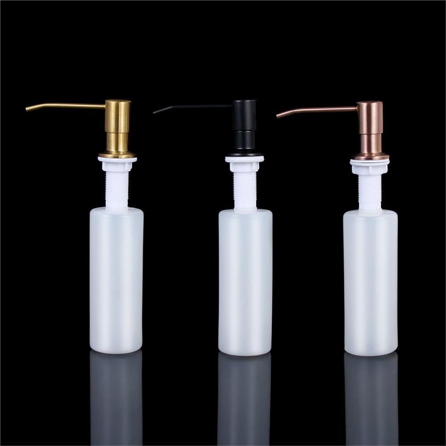 Built in Soap Dispensers Sink Soap Dispenser Household Stainless Steel Lotion Storage Bottle Liquid Hand Wash Bathroom Tools Kitchen Supplies(Rose Gold)