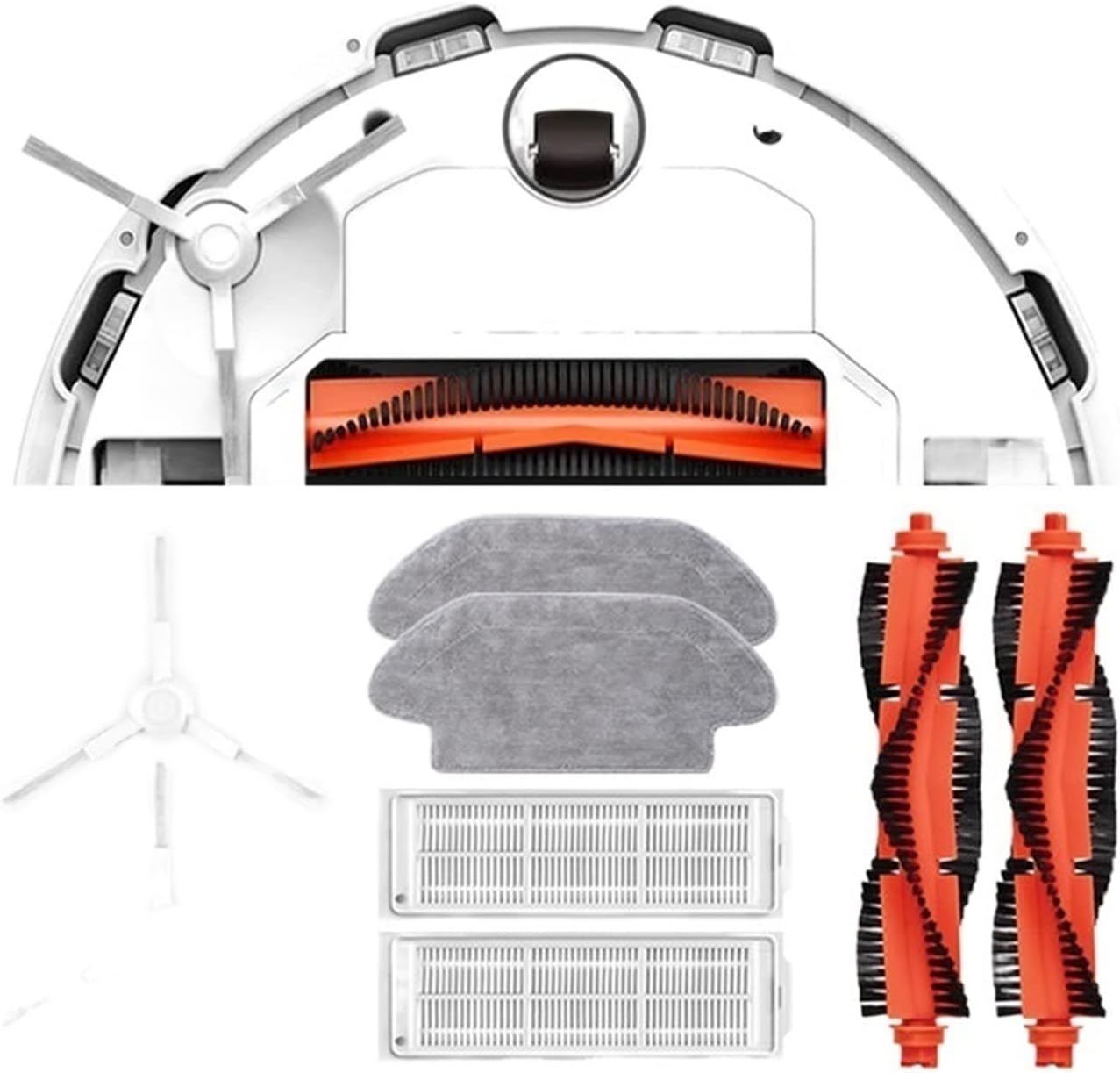 Youngran Compatible for Xiaomi Mi Robot Vacuum-Mop Pro STYJ02YM Filter Main Brush Roller Mop Cloth Side Brush Cleaner Vacuum Cleaner Parts Leisurely (Color : Kit 10)