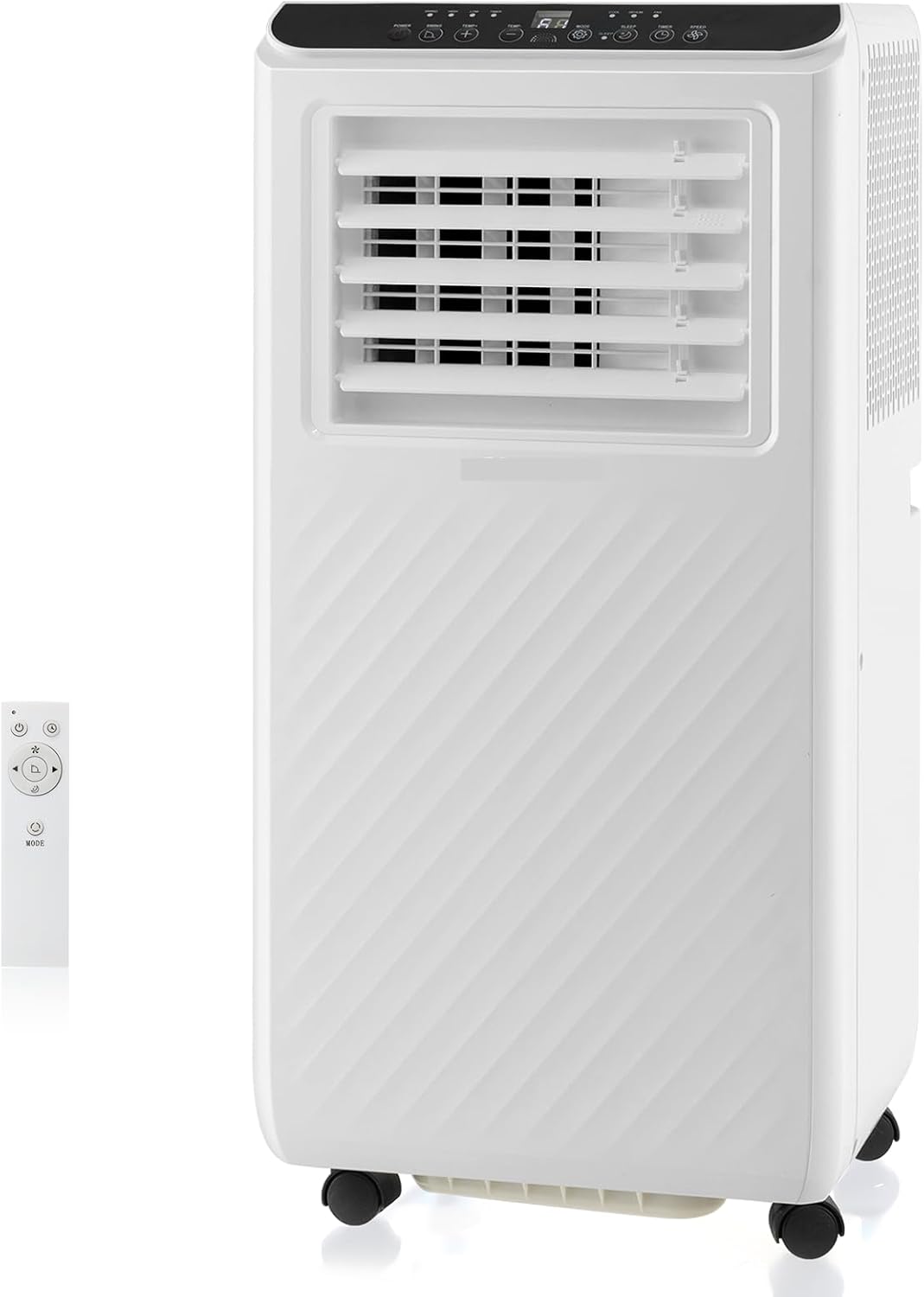 LDAILY 8000 BTU Portable Air Conditioner, 4-in-1 AC Unit with Cooling, Fan, Dehumidifier & Sleep Mode, 24H Timer, Remote Control, Window Kit for Bedrooms & Office up to 250 Sq.Ft. (8000BTU)