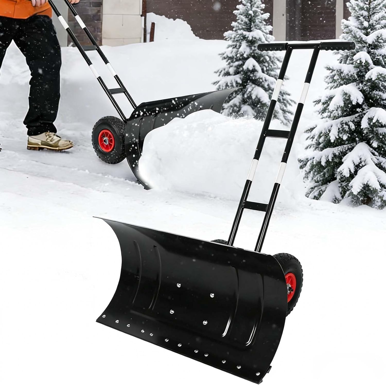 Snow Shovel with Wheels, 29