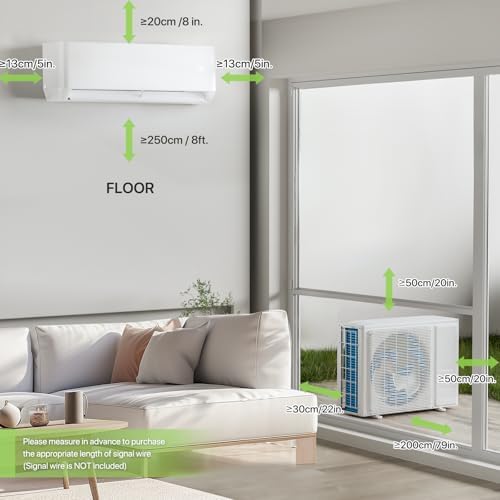 Magshion 12000 BTU Mini Split AC with Heat Pump, 1 Ton Pre-Charged 22 SEER2 Inverter Air Conditioner, 115V, WiFi Enabled & Voice Control, Cools Rooms Up to 550 Sq. Ft