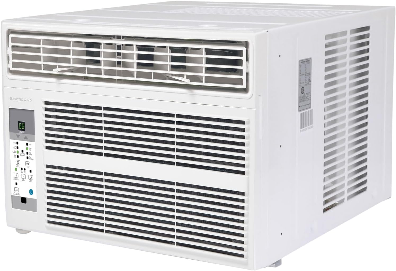 Arctic Wind 8,000 BTU 115V Window Air Conditioner and Dehumidifier with Remote Control, Window AC Unit for Apartment, Bedroom, Medium Rooms up to 350 Square Feet in White