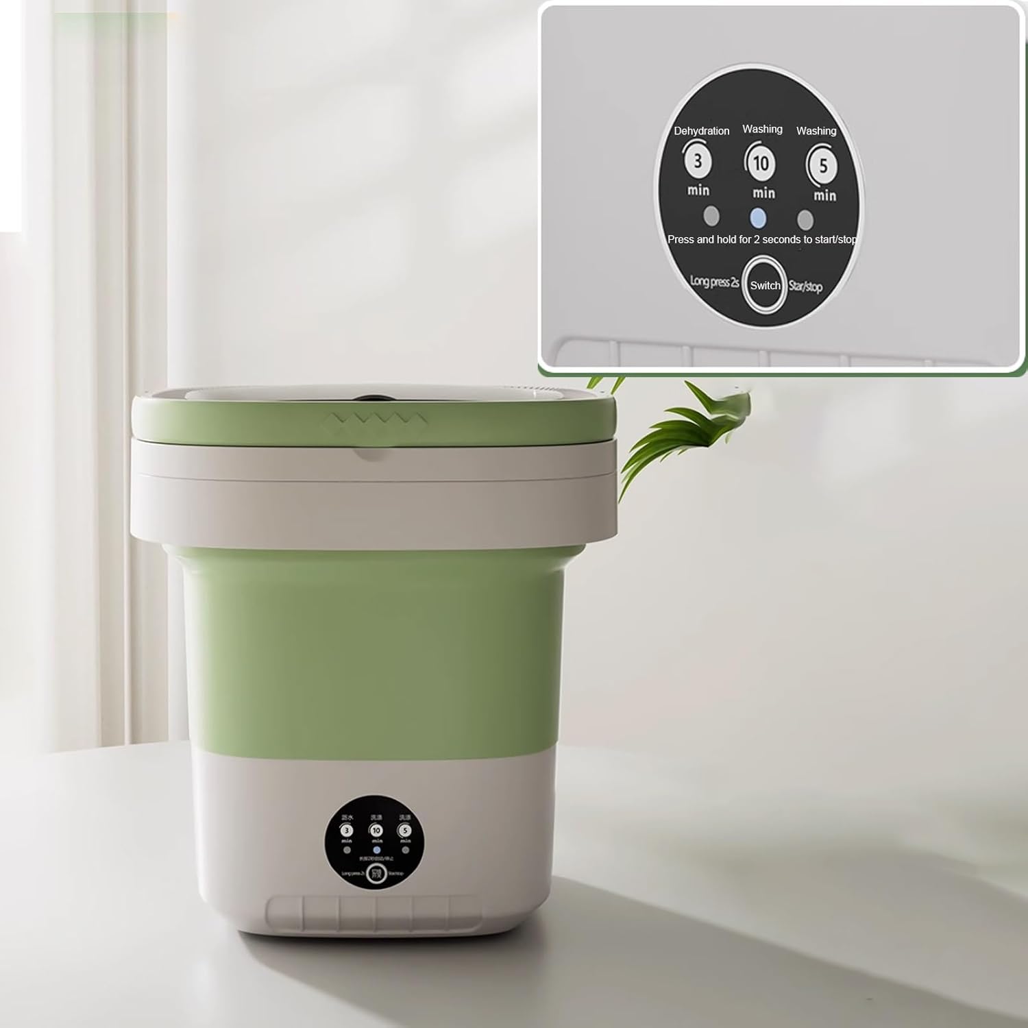 Portable Washing Machine, Mini Foldable Washer with Dryer, Small Collapsible Washer with Deep Cleaning of Underwear, Baby Clothes and Small Clothes for Apartments, Dormitories(Pink,11L)