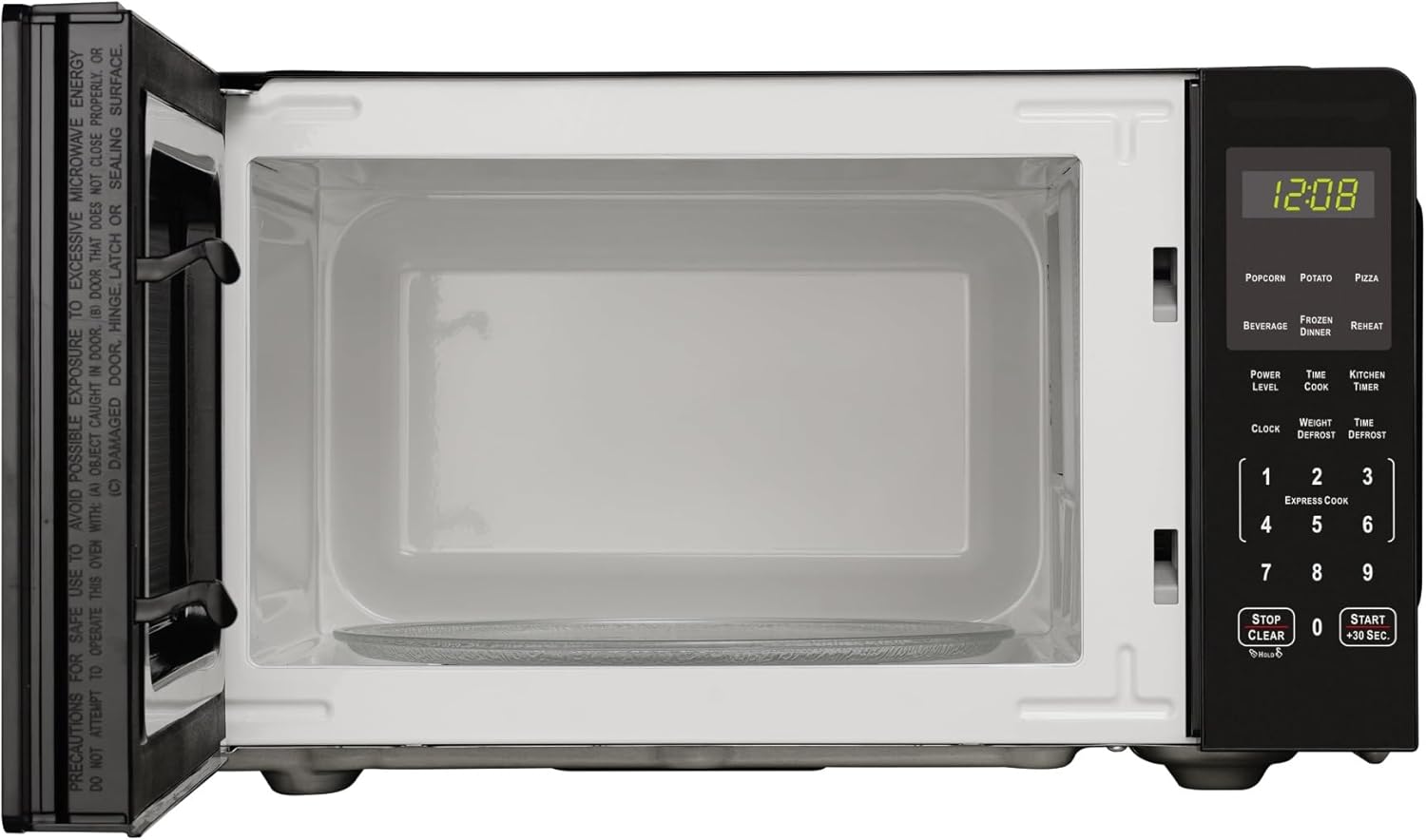 0.9 Cu ft Countertop Microwave Oven, 900 Watts, New (Color : Black Stainless Steel)