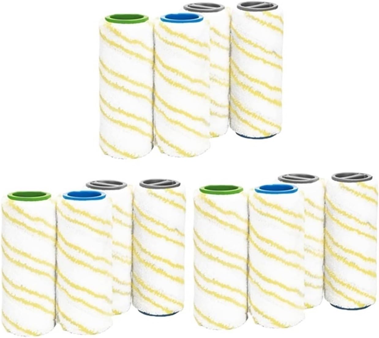 Compatible for Karcher FC7 FC5 FC3 Microfiber Rollers for 2.055-006.0 for Cleaning Hard Floors Smart Home Replacement Rollers(L Orange)