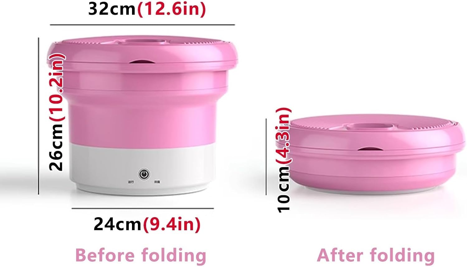 8.5L Foldable Portable mini Washing Machine Compact Washer with Spin Dryer Portable Washer for Underwear Socks Ideal for Travel rv Dorm Washing Machine(Blue)