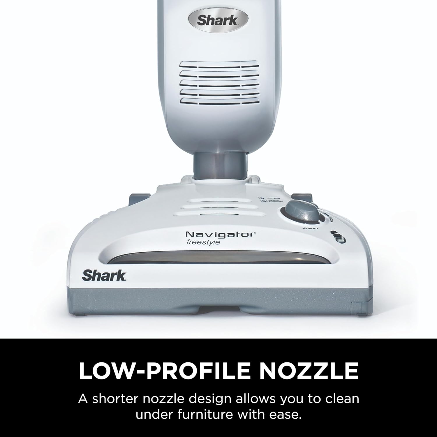 Shark SV1106 Navigator Freestyle Upright Bagless Cordless Stick Vacuum for Carpet, Hard Floor and Pet with XL Dust Cup and 2-Speed Brushroll, White/Grey