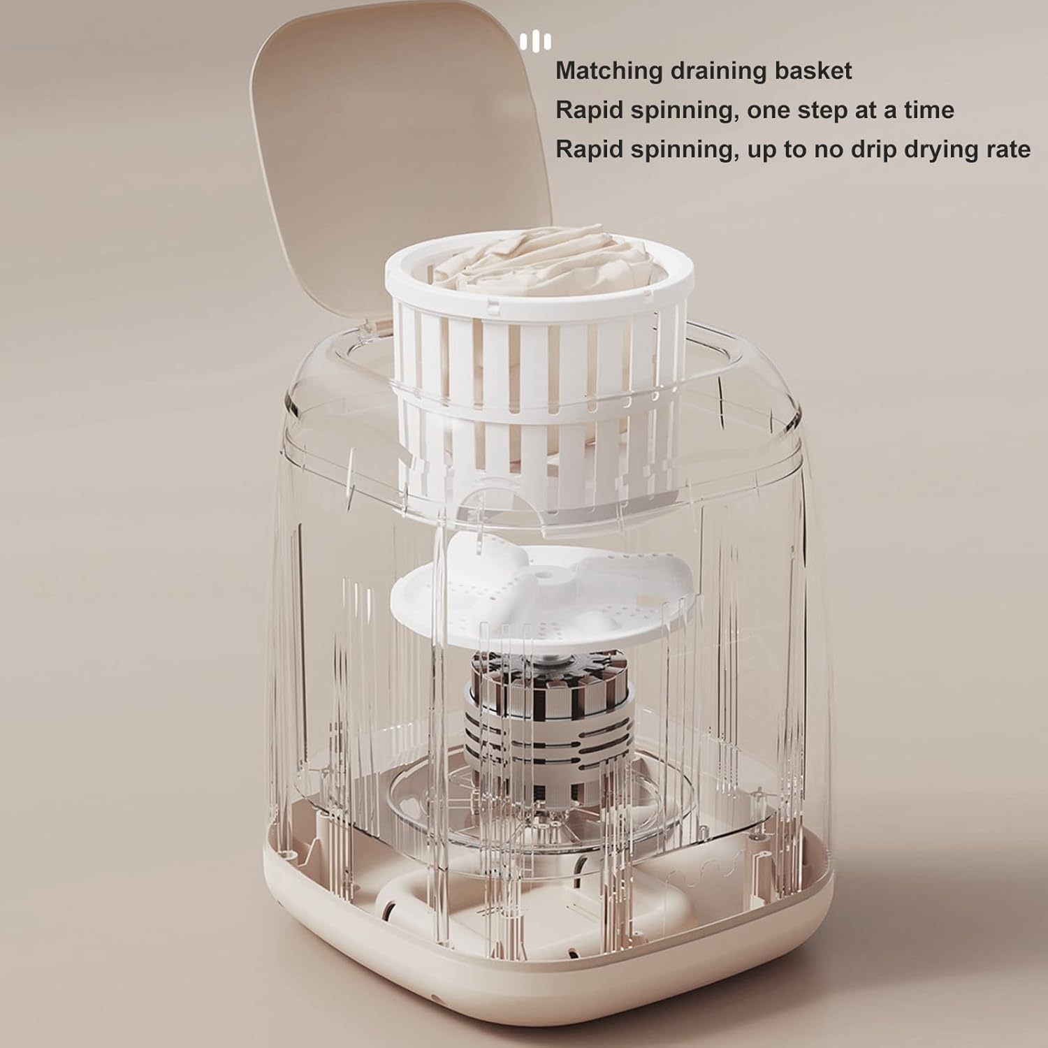 Pssopp 2 in 1 Mini Laundry Washer, 9L Capacity Portable Washer Dryer Combo for Small Clothing Pet Bedding Baby Clothes Small Space Living (US Plug)