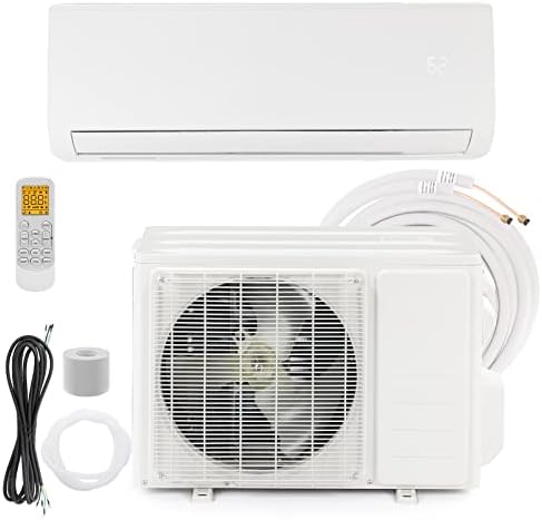 18,000 BTU Mini Split AC/Heating System with Inverter, 19 SEER 230V Energy Saving Ductless Split-System Air Conditioner with Pre-Charged Condenser, Heat Pump, Remote Control & Installation Kit