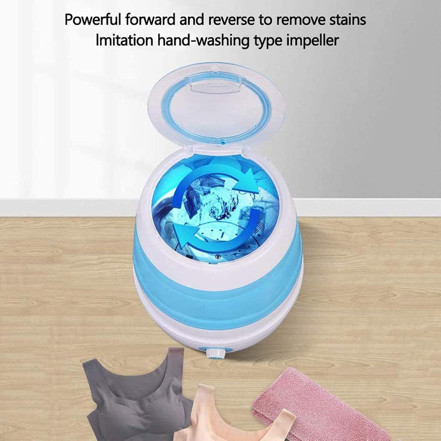 Portable Washing Machine - Compact Folding Laundry Tub with Spin Dryer for Travel & Home - Lightweight, Efficient Clothes Cleaner for Business Trips & Camping