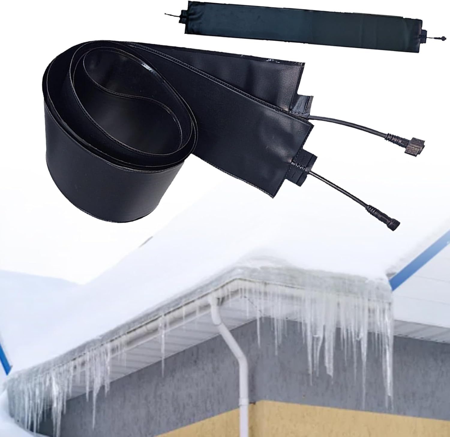 12 Cm Width Roof Gutter Heater - Winter Roof And Gutters Roof Valley De-Icing For Ice Dams Prevention, Heating Panels With Heat Cable,Easy Installation,12cmX300cm-220V