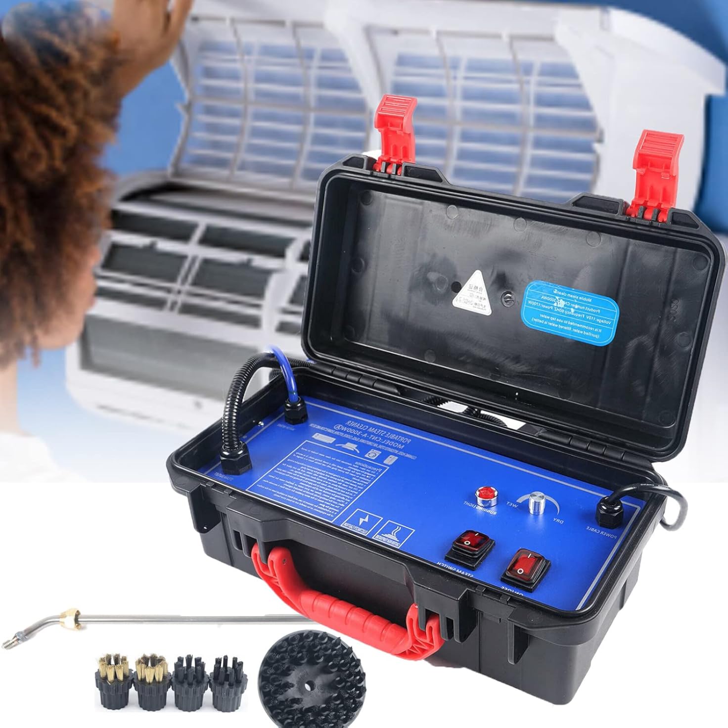 Temperature Multifunction Steam Cleaning Machine,Handheld Steam Cleaner, steam Cleaner for car Portable,220v#3000w