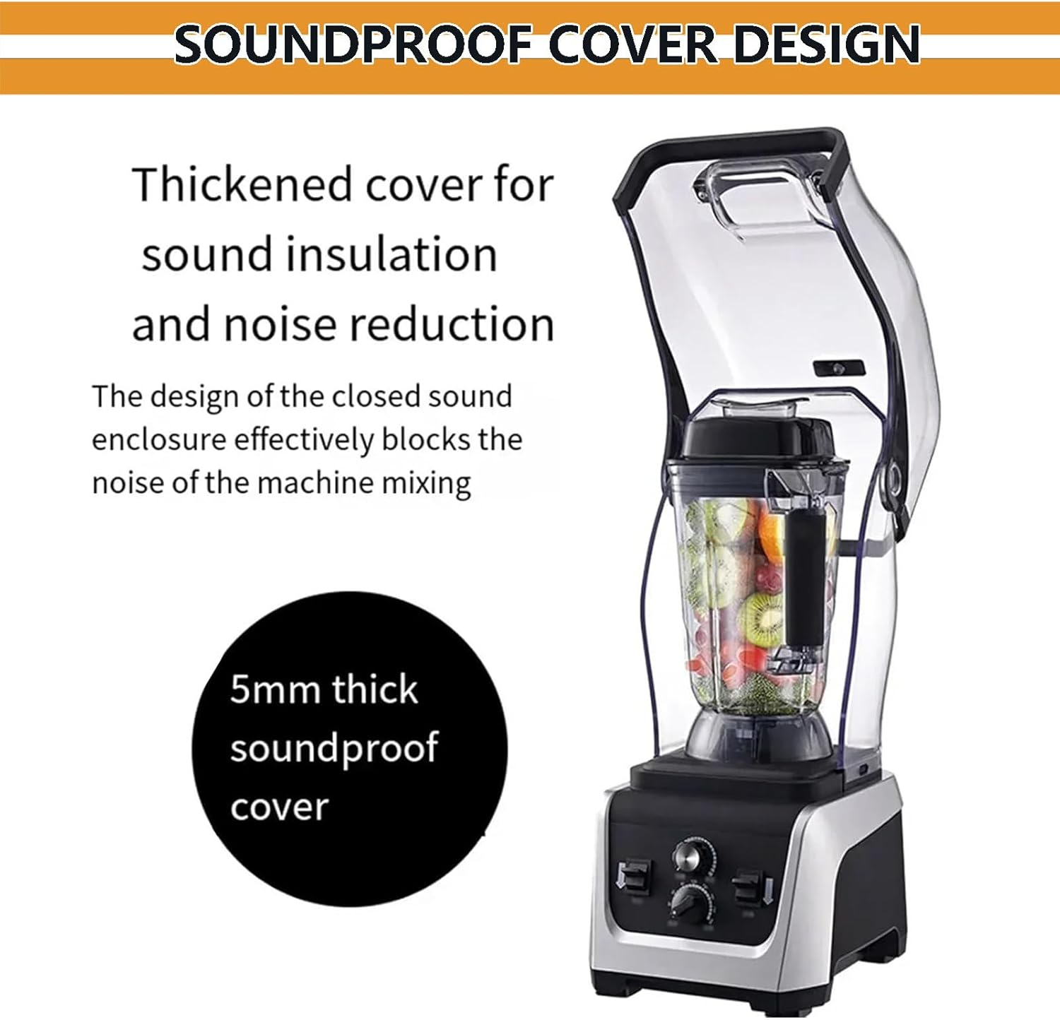 Standing Mixer Smoothie Blender,Food Blender And Grinder With Timer & Speed Control,Commercial Blender Food Processors For Kitchen Milk Tea Coffee Dessert Shop 2.5l/5l,2.5L