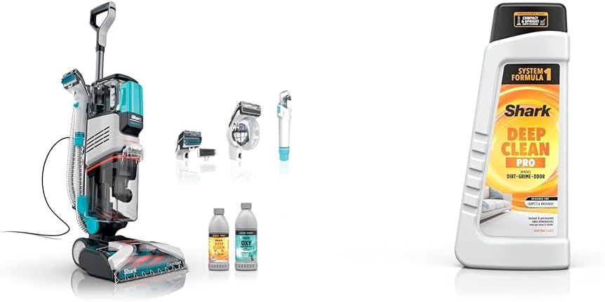 Shark EX201 CarpetXpert Upright Carpet, Area Rug & Upholstery Cleaner + Shark CarpetXpert 48oz Deep Clean Pro Formula