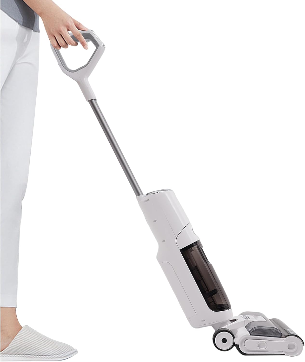 Cordless Vacuum Mop Smart Wet Dry Vacuum Cordless Hardwood Floor Cleaner with Led Screen & Indicator Lights with Voice Broadcasting Function Cleaning Vacuum Mop Great for Multi-Surface