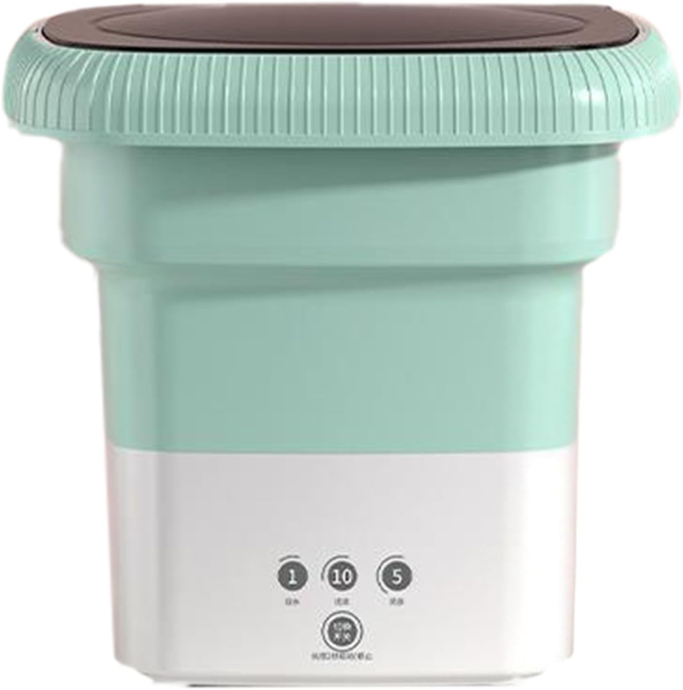 Portable Washing Machine, Mini Foldable Washer with Spin Dryer, 10L Mini Laundry Washer with 3 Modes Cleaning for Underwear Socks, Compact Small Washing Machine for Camping Travel Apartment (Green)