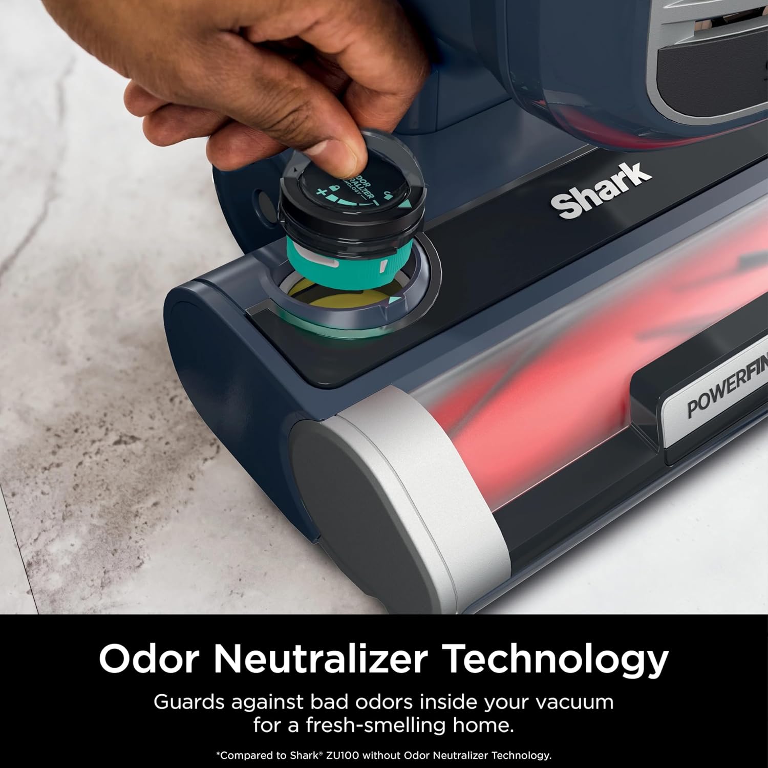 Shark ZU100 Rotator Pet Upright Vacuum with PowerFins HairPro & Odor Neutralizer Technology, Navy (Renewed)