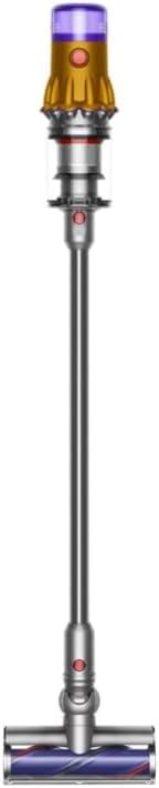 Dyson V12 Detect Slim Cordless Vacuum Stick Cleaner - Yellow/Iron, HEPA Filter, Bagless, Up to 60 Min Runtime, Rotating Brushes, Battery Operated, 2-Year Warranty, with 5AVE Microfiber Cloth