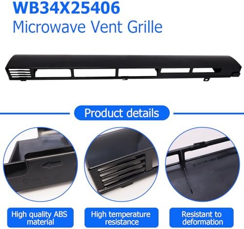2PC WB34X25406 Replacement Microwave Vent Grille for GE 4465386, AP6040821, PS11774030, EAP11774030