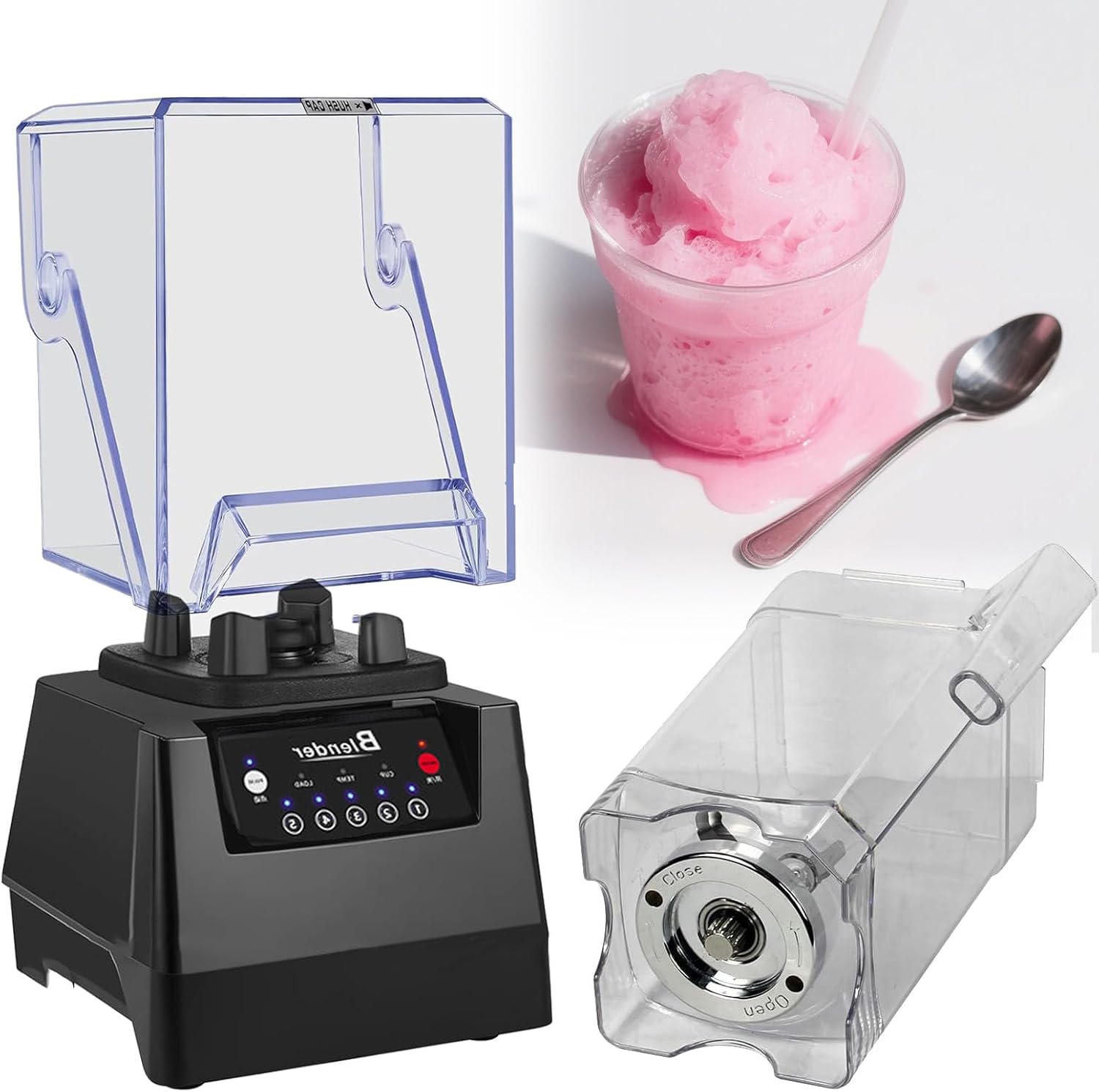 Commercial Blender: 2200w Vacuum Technology for Less Foam, Professional Blenders with Feed Chute Design/Self-Cleaning/70 Oz Bulk Production- for High-Traffic Kitchens and Home Chefs