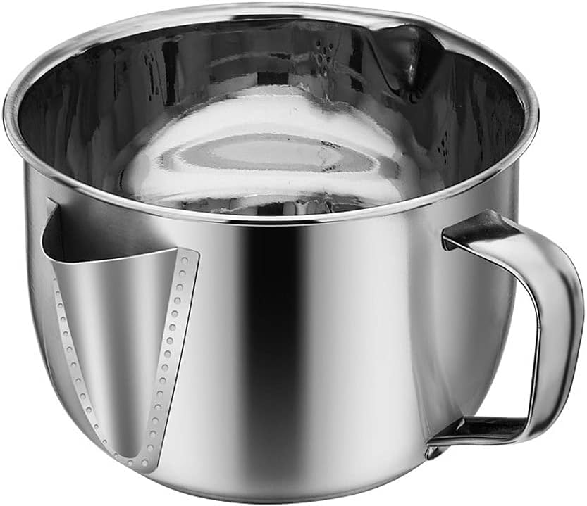 Gravy Oil Soup Fat Separator Grease Oiler Filter Strainer Stainless Steel Bowl Tools Kitchen Cooking Gadgets and Accessories