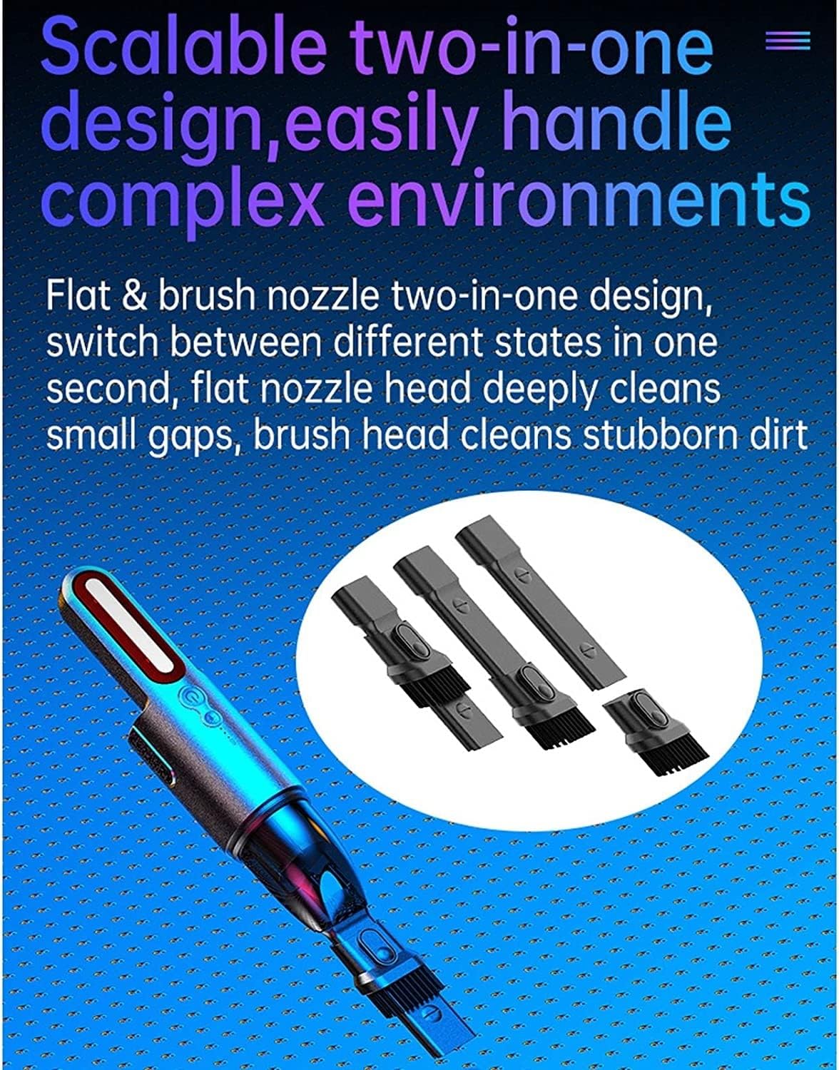 Car Vacuum Cleaner, 6000PA Handheld Vacuum Cordless Car Vacuum, Portable Cordless Handheld Vacuums with with LED for Home Car Office