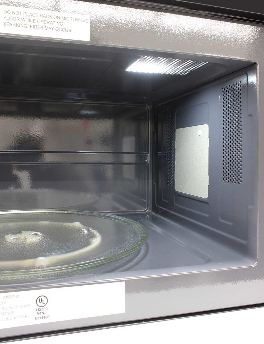 Microwave Oven Built-in 1000-Watts with 10 Power Levels Pre Settings and Express, Sensor and Speed Cooking and Silent Mode with Glass Turntable, 1.6-Cu.Ft, Metallic