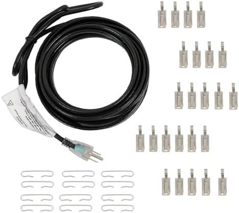 Replacement-Parts For 24 Feet Heat Tape 120V Roof Heat Cable Snow De-icing Kit 8W/FT With Clip Hook Mod-W91R-1169