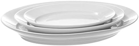 Pillivuyt, XX Large Classic White Oval Porcelain French Serving Platter, Turkey Platter, 21.5 Inches x 13.5 Inches, Oven, Freezer, Microwave to Table