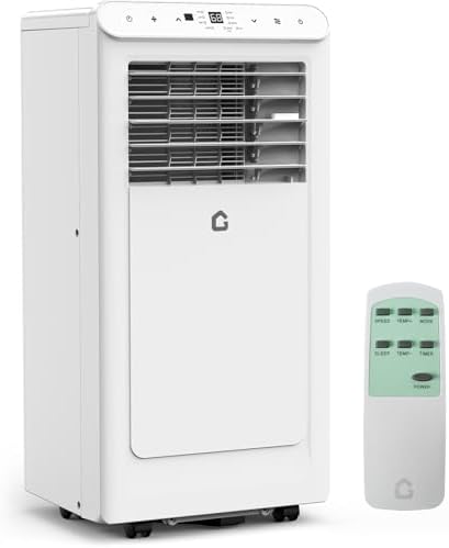 10500 BTU Portable Air Conditioners, 3-In-1 Portable AC Units for Rooms with Dehumidifier, Quiet Room Air Conditioner Cools Up to 450 Sq.Ft., Energy Efficient, Remote, 24Hrs Timer, Auto Swing, White