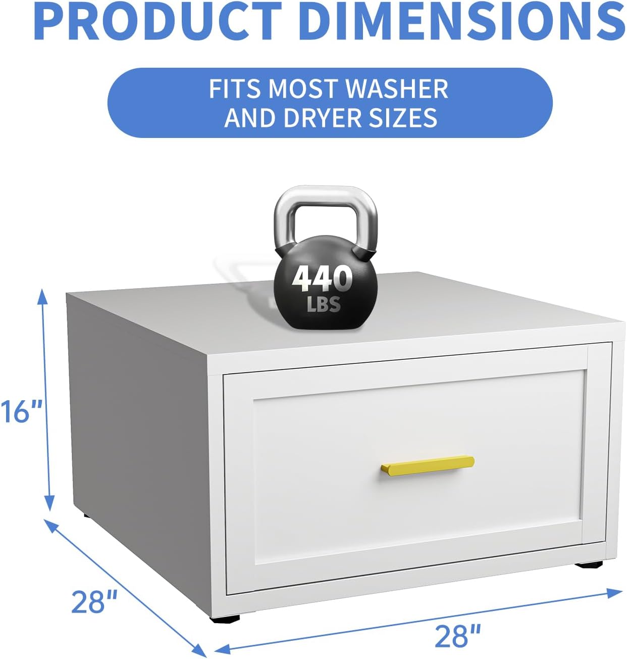 2 Pack Metal Washer and Dryer Pedestals, 28