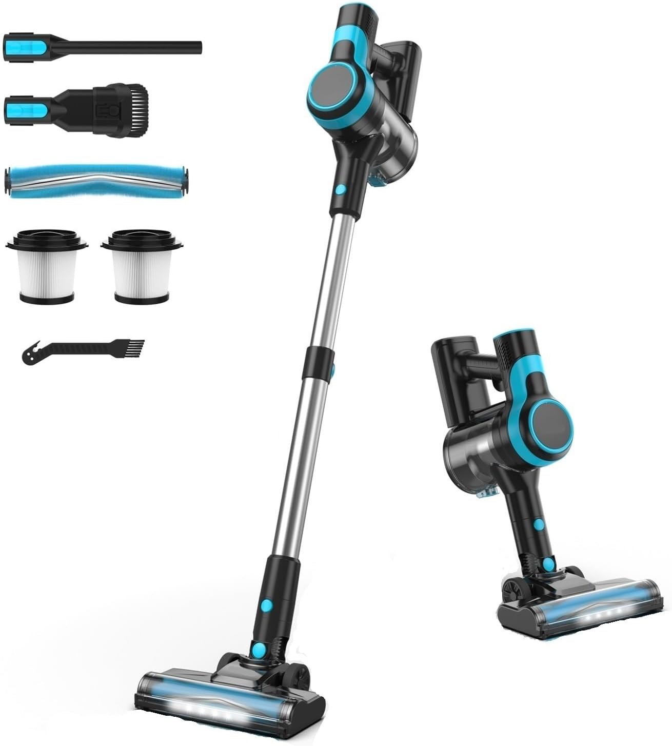 V600 Cordless Vacuum Cleaner | 28KPa Powerful Suction | 6-in-1 Lightweight Handheld Stick | 40min Runtime | Bed/Home Cleaning Tool​