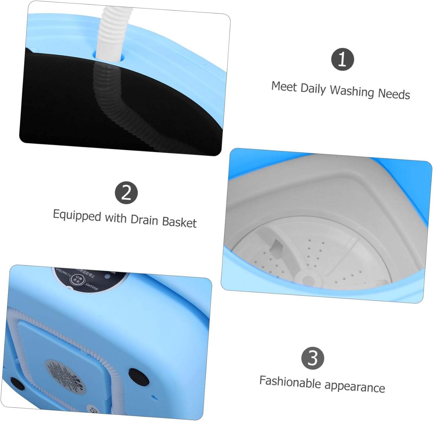 Homoyoyo Portable Mini Washing Machine Washer for Home and Dorm User-friendly Touchscreen Wash and -dry Function for Travel and Small Spaces