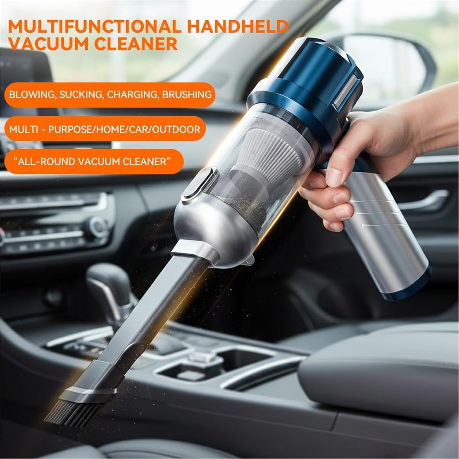 High Pressure Car Vacuum Cleaner Strong Suction Car Wireless Cleaner Handheld Portable Vacuum Cleaner Cleaning Machine(Max-Easy 4Hapa Bag)