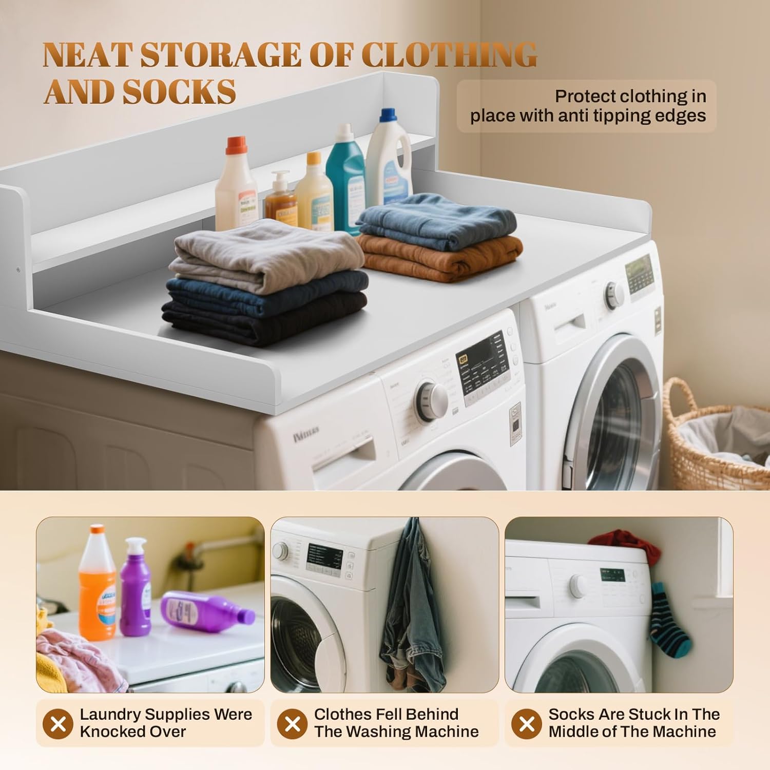 GCCSJ 2-Tier Washer Dryer Countertop, 54