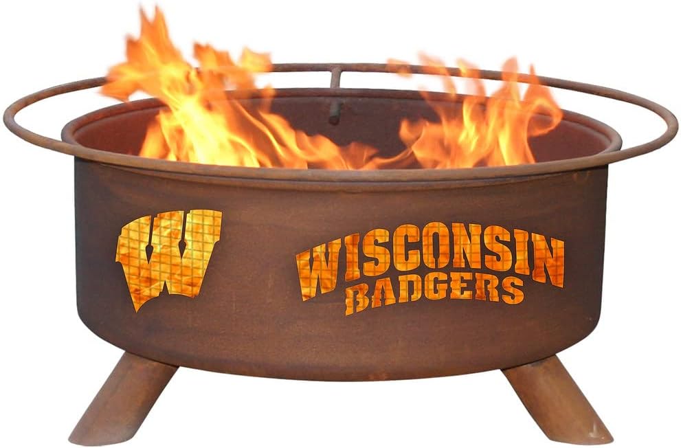 Patina Products F217 Wisconsin Steel Outdoor Fire Pit - 24 x 24 x 11 inch - Natural Rust Patina Finish
