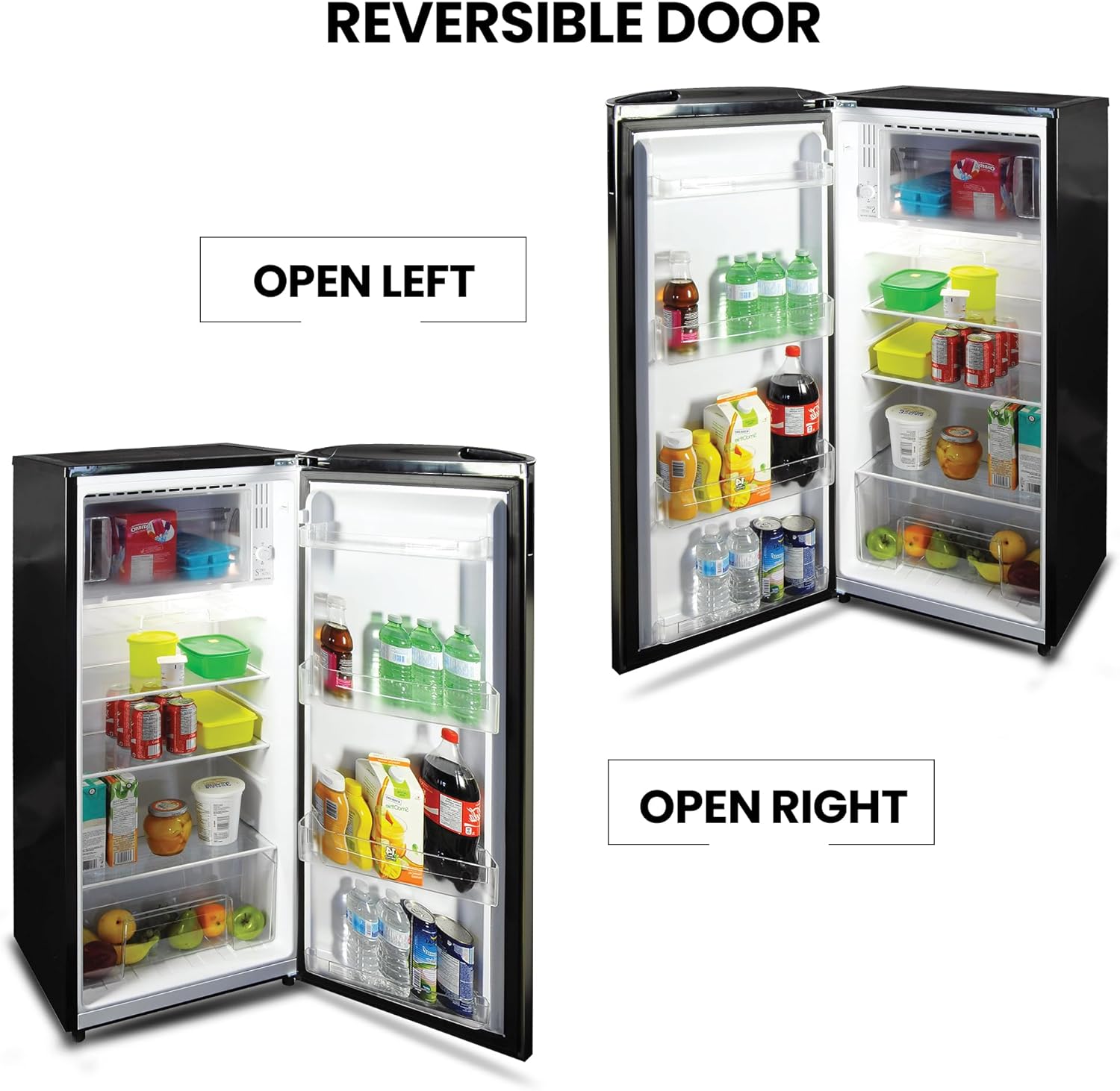 Koolatron Mini Fridge W/Freezer 6.2 Cu Ft Small Refrigerator for Dorm, Office, Bedroom, Home - Beer Fridge, Stainless Steel