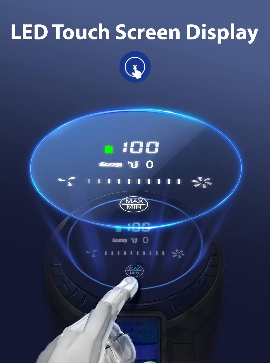 V8 Cordless Vacuum Cleaner, Powerful Suction Stick Vacuum, 55Mins Runtime, Wireless Lightweight Handheld Vacuum Cleaner for Home, Hardwood Floor, Carpet, Car, Pet Hair Cleaning (Blue)