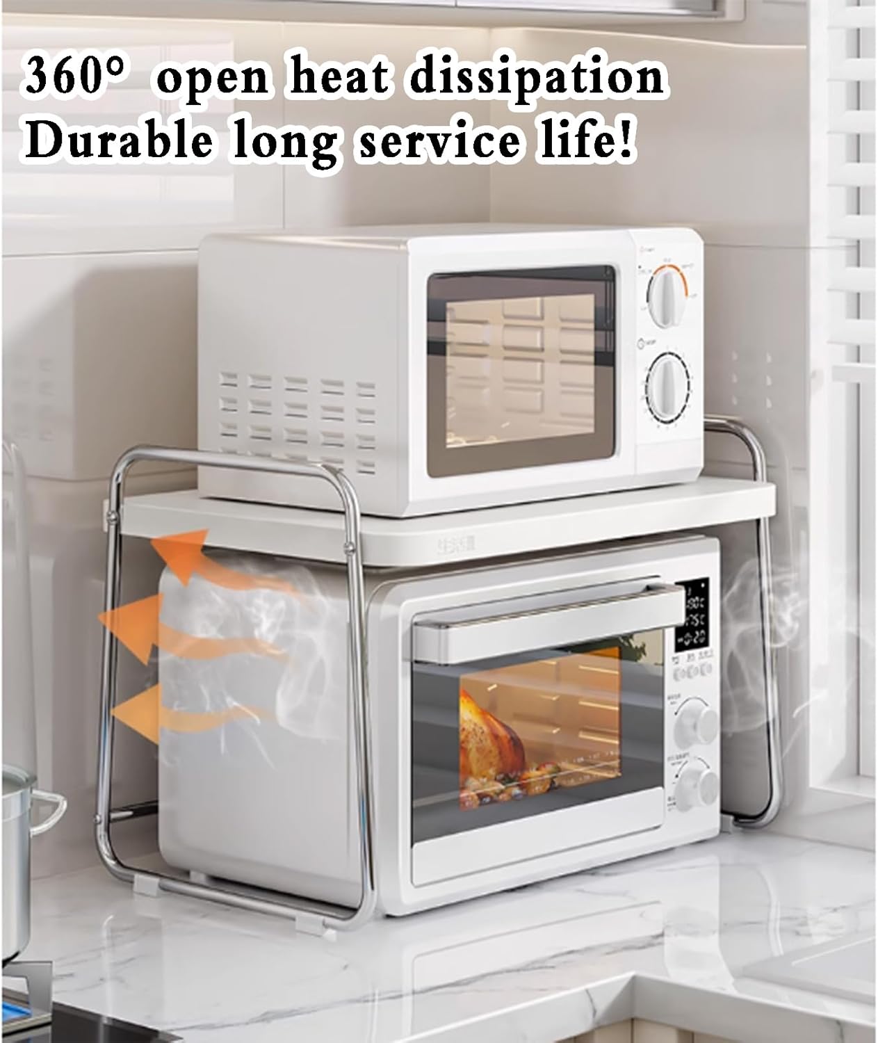 microwave stand, microwave stand,Kitchen Microwave Stand, Bakers Rack, Microwave Stand, Industrial Coffee Bar Station, Kitchen Bakers Rack for Spice, Microwave Stand countertop (Size : L)