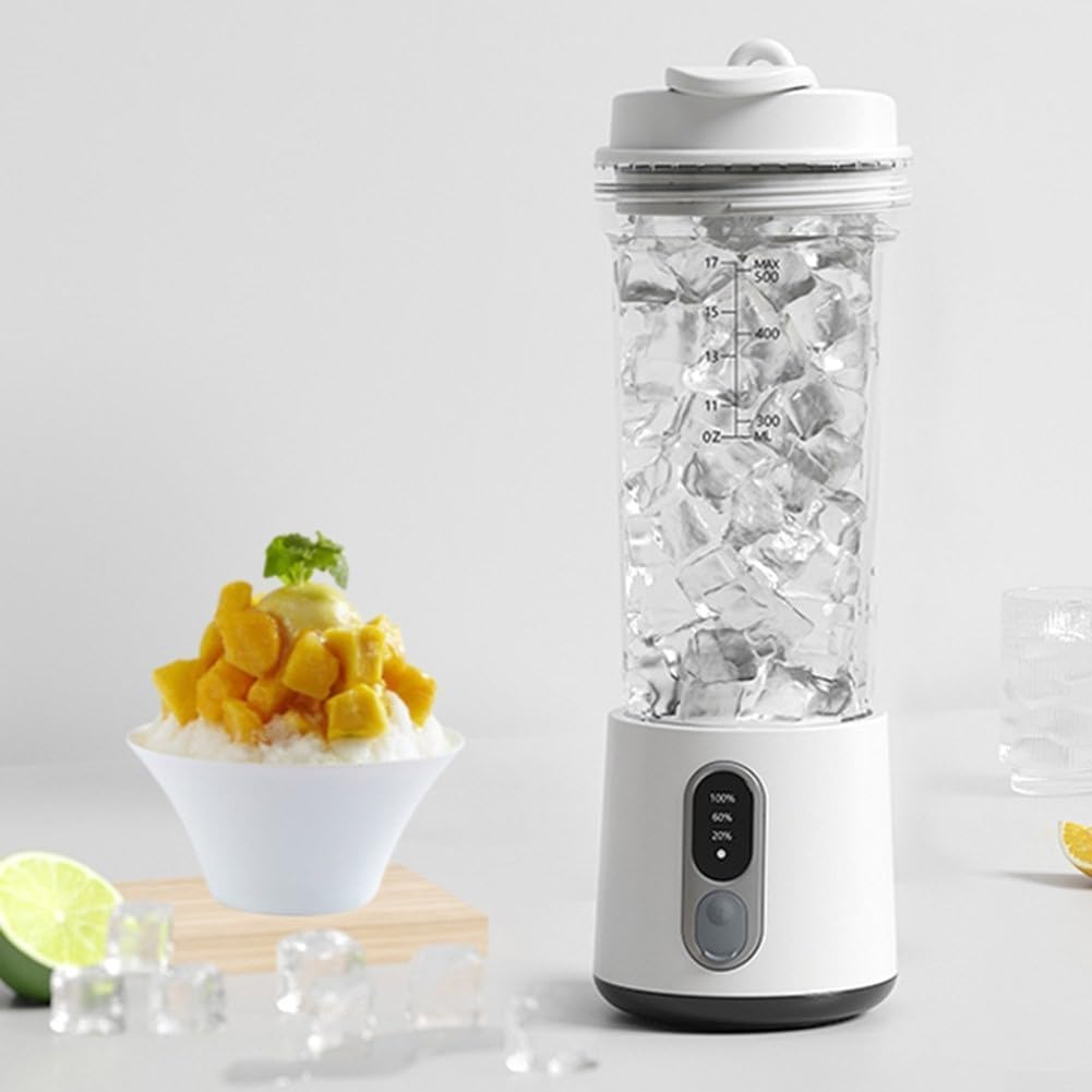 Countertop Blender For Smoothies, High-Power Multifunctional Blender To Crush Ice, Nuts, Fruit With Stainless Steel Blade, Auto Blend Function, Includes Scraper(5 to 5A gray)